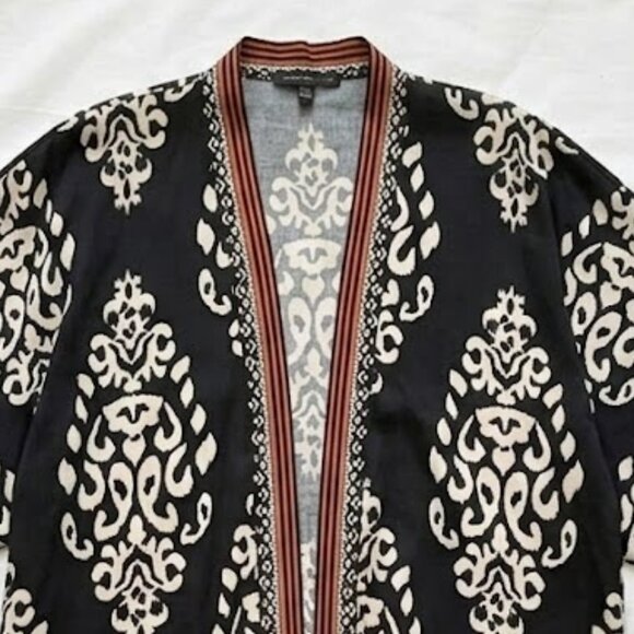 NWOT Chico's Bold Motif Printed Chiffon Kimono Boho Chic Artsy Duster L/XL - Picture 10 of 15